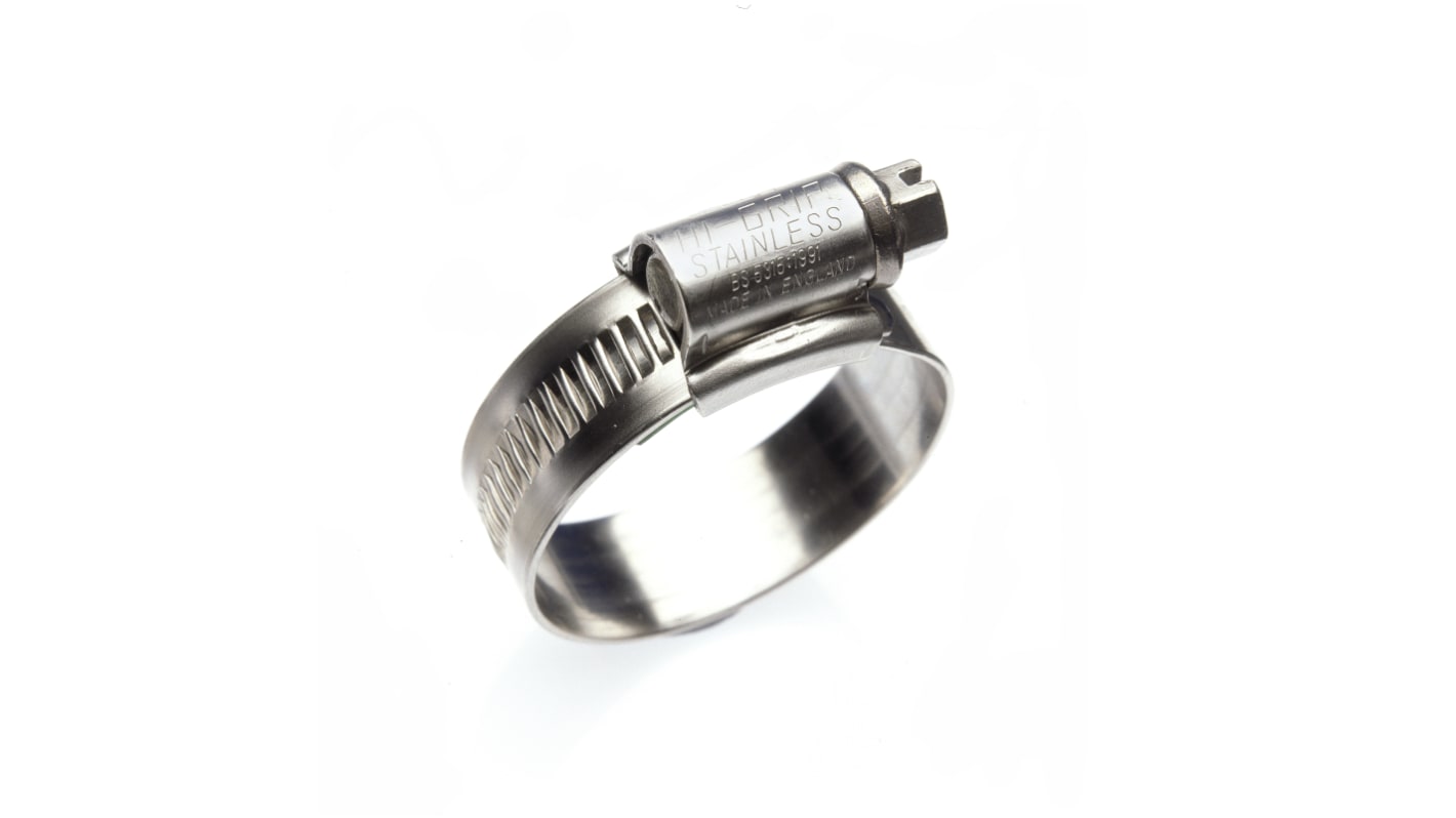 HGJ140BP HITORQUE 316 Stainless Steel Slotted Hex Hose Clip, 13mm