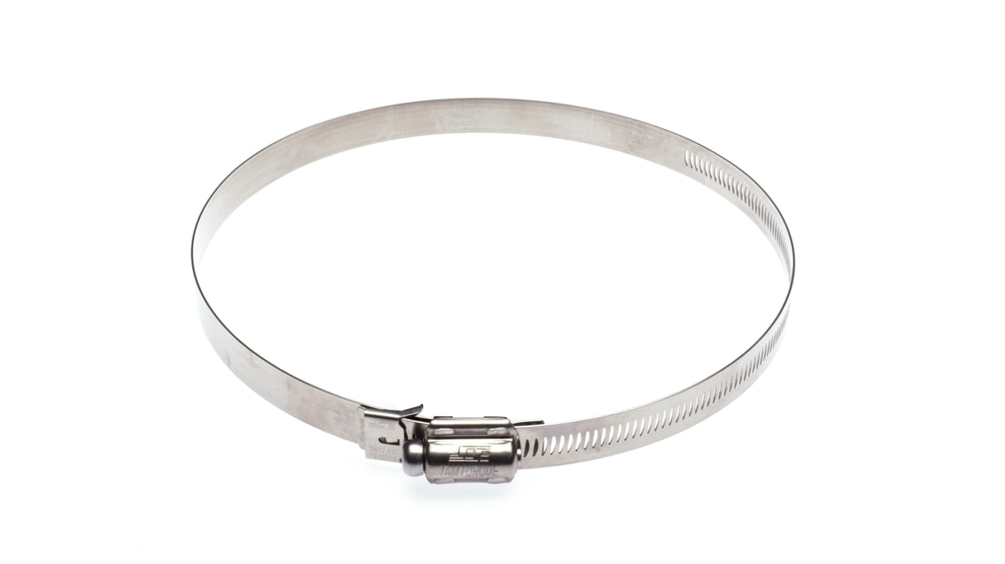 Tamtorque Stainless Steel Tamtorque Seven Sided Socket Hose Clamp, 16mm Band Width, 100mm ID