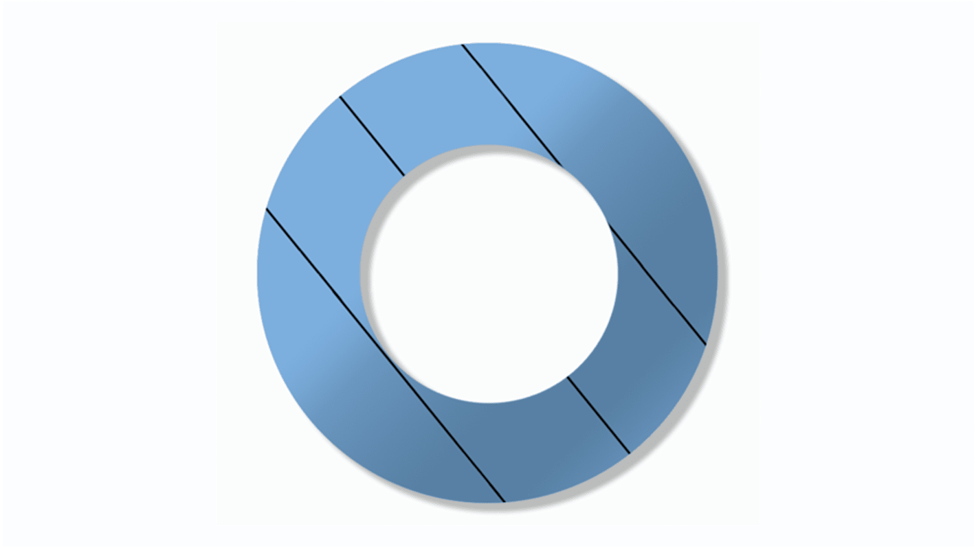 RS PRO Compressed Fiber Full Face Gasket, 27mm Bore, 57mm Outer Diameter