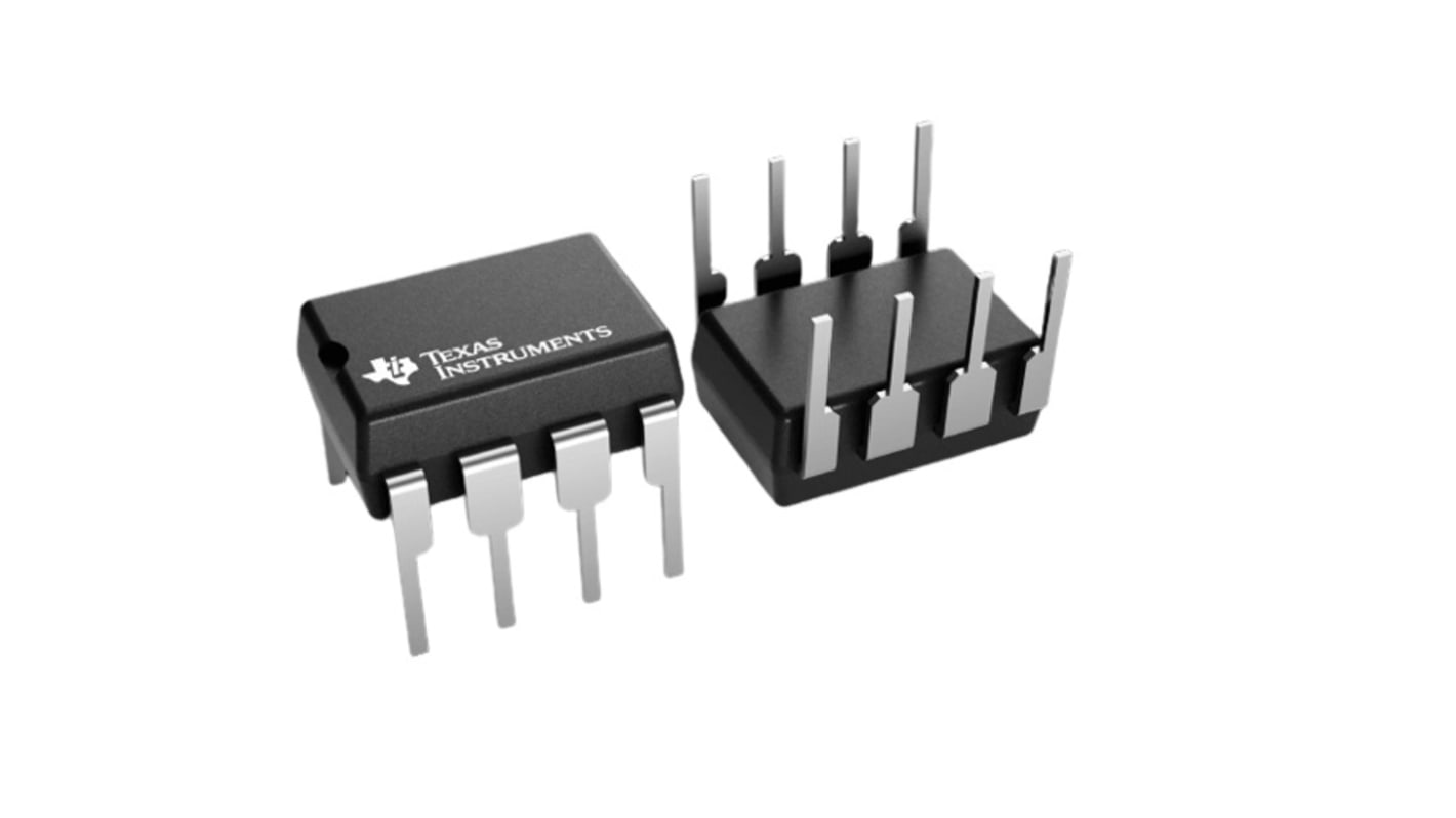 TL061CP Texas Instruments, Low Power JFET, Op Amps, 1MHz, >36 V, 8 Pin-Pin PDIP