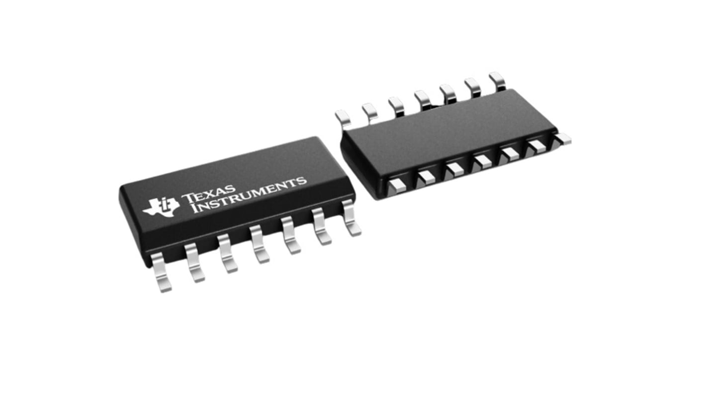 Amplificateur opérationnel Texas Instruments, montage CMS, alim. Double, SOIC JFET faible consommation 4 14 Pin broches