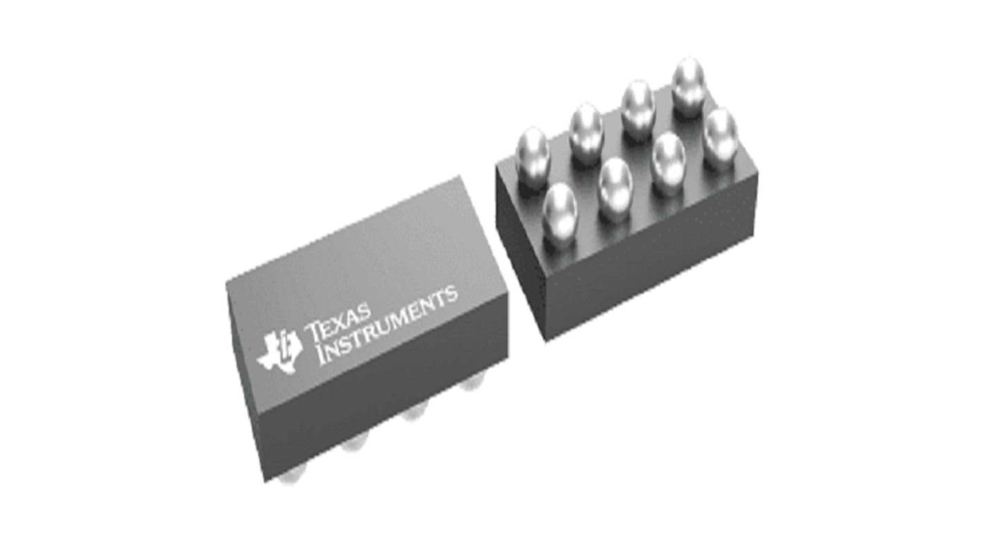 Texas Instruments TPS22971YZPT 1 csatornás Teljesítménykapcsoló IC, Terheléskapcsoló, 8 Pin-pin, DSBGA