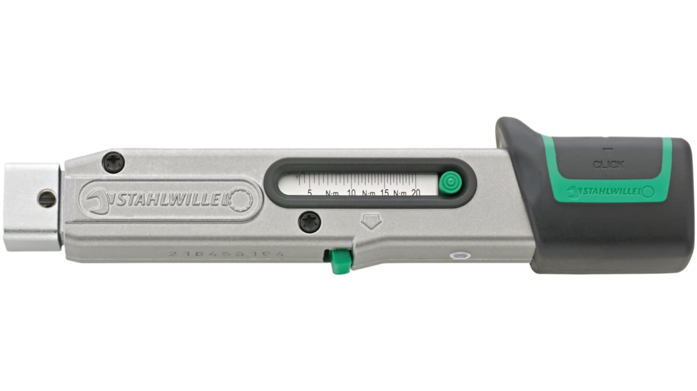 STAHLWILLE 730/2 Quick Click Torque Wrench, 4 → 20Nm, Rectangular Drive, 9 x 12mm Insert