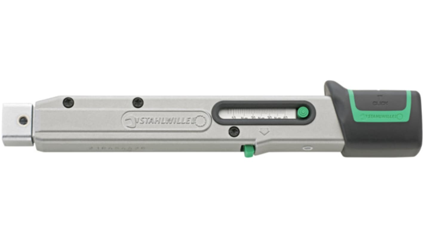 STAHLWILLE 730/4 Quick Click Torque Wrench, 8 → 40Nm, Rectangular Drive, 9 x 12mm Insert