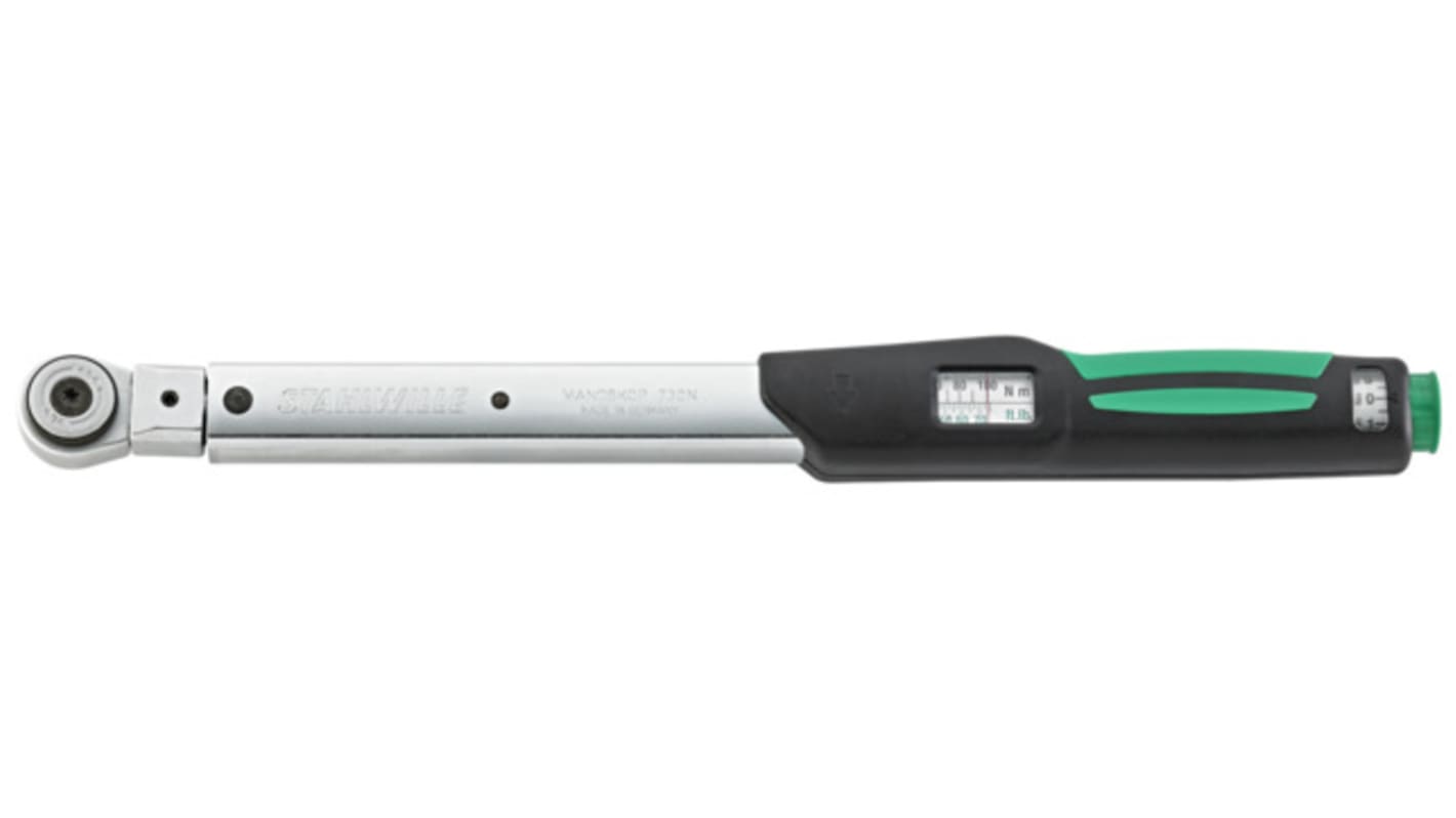 STAHLWILLE 30NR/10FK Click Torque Wrench, 20 → 100Nm, 1/2 in Drive, Round Drive