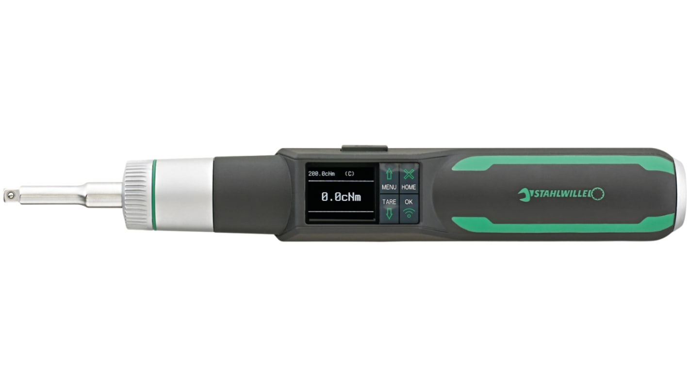 STAHLWILLE Digital Square Torque Screwdriver, 0.3 → 3Nm, 1/4 in Drive, No