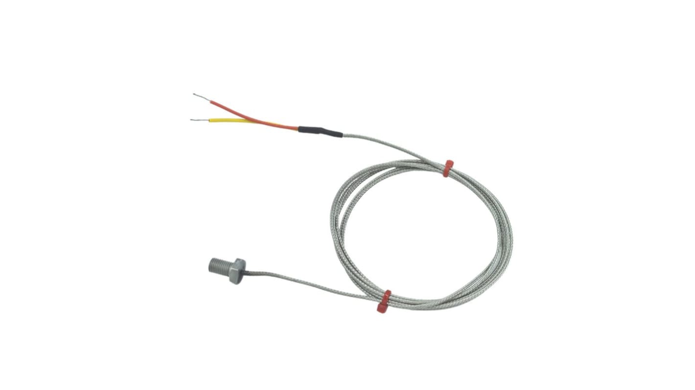 Termopar tipo K RS PRO, Ø sonda 10mm x 13mm, temp. máx +250°C, cable de 2m, conexión Extremo de cable pelado