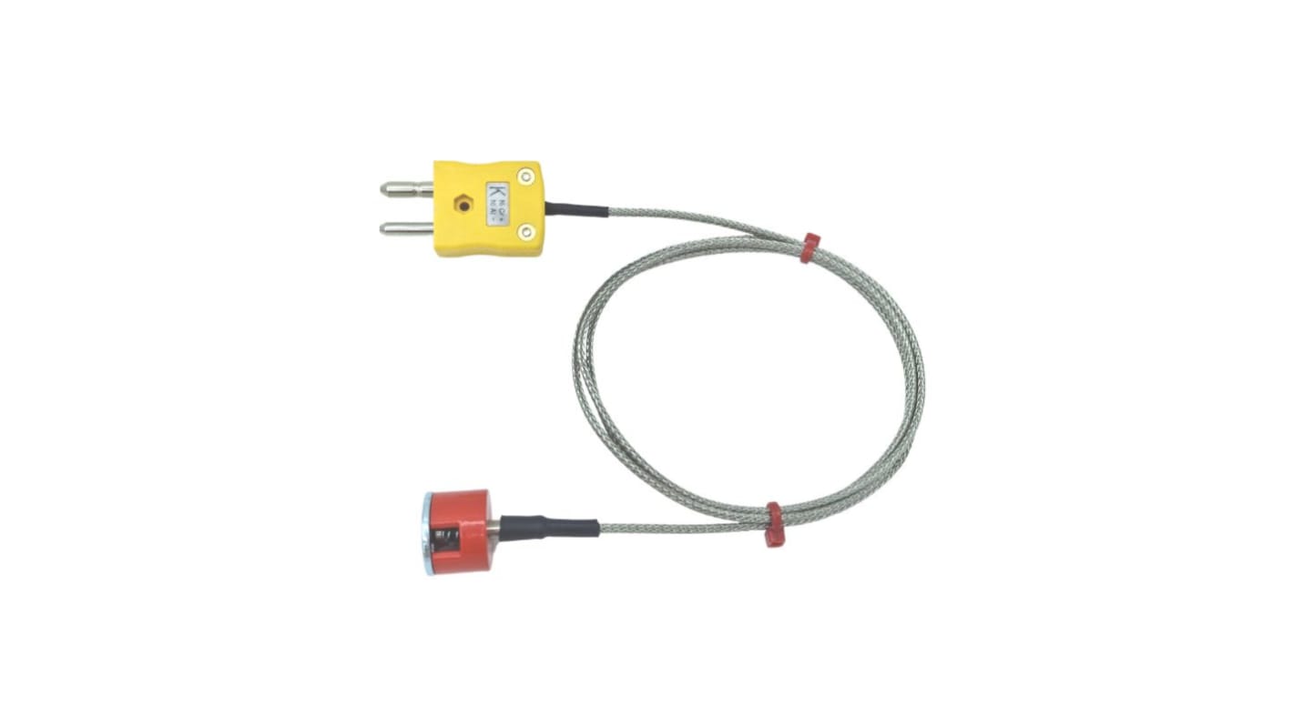 RS PRO Type K Button Magnet Thermocouple 1m Length, 19.1mm Diameter, -50°C → +250°C