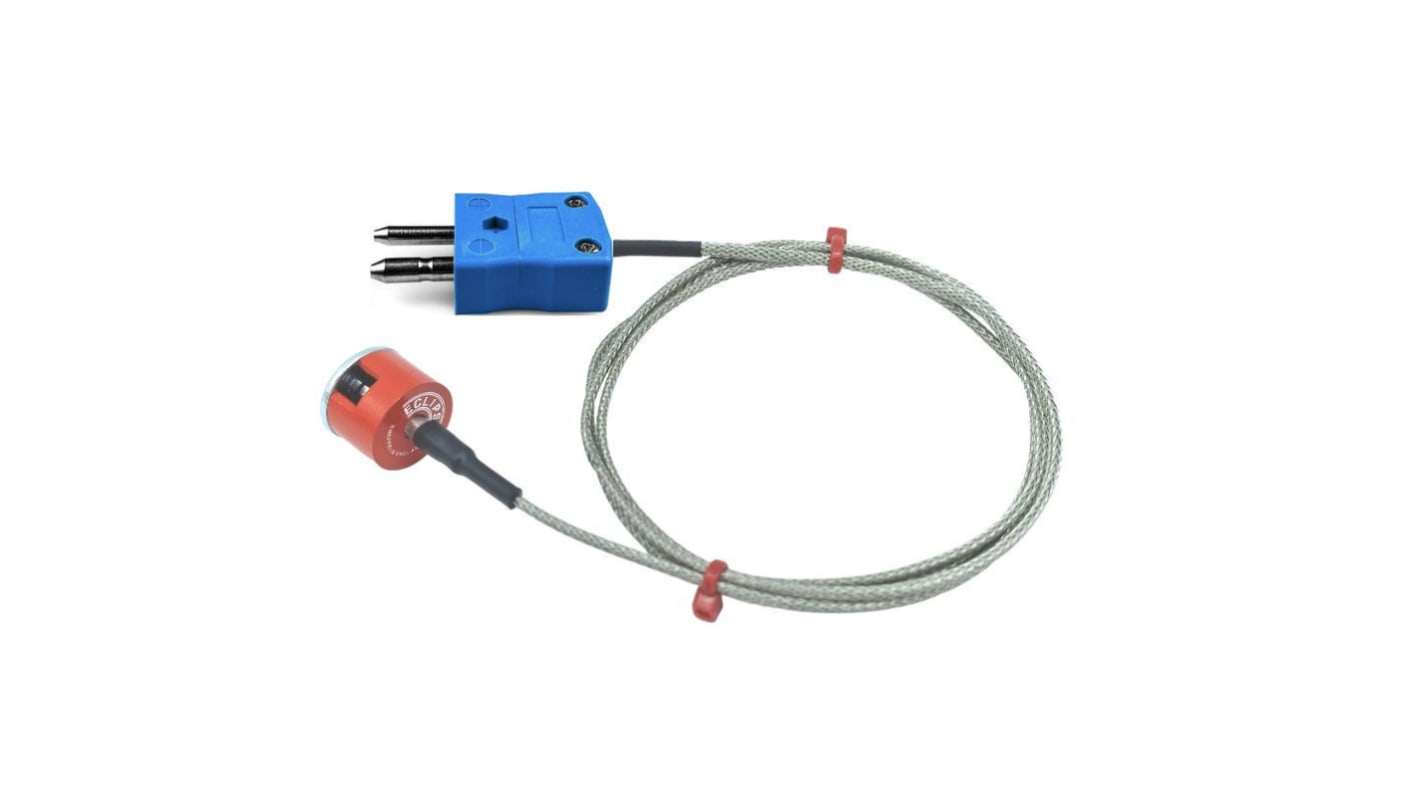 RS PRO Type K Button Magnet Thermocouple 2m Length, 19.1mm Diameter, -50°C → +250°C