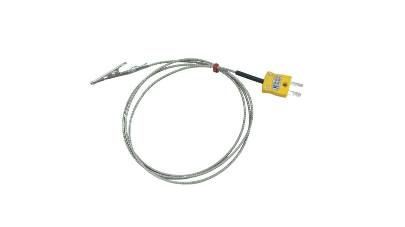 Termopar tipo K RS PRO x 1m, temp. máx +250°C, cable de 1m, conexión , con conector miniatura