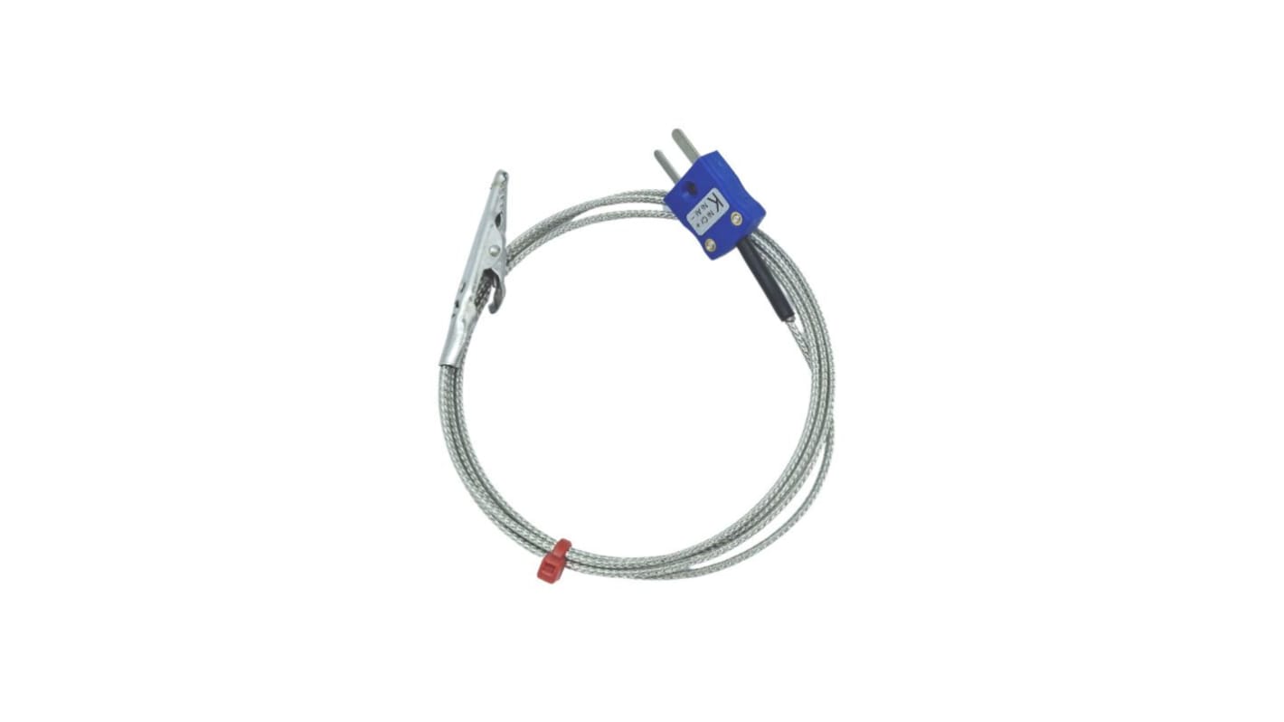 Termopar tipo K RS PRO x 1m, temp. máx +250°C, cable de 1m, conexión , con conector miniatura