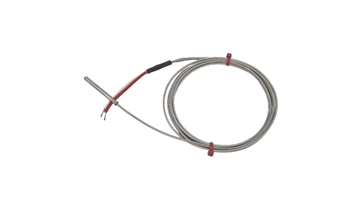 Termopar tipo K RS PRO, Ø sonda 3.18mm x 40mm, temp. máx +350°C, cable de 2m, conexión Extremo de cable pelado