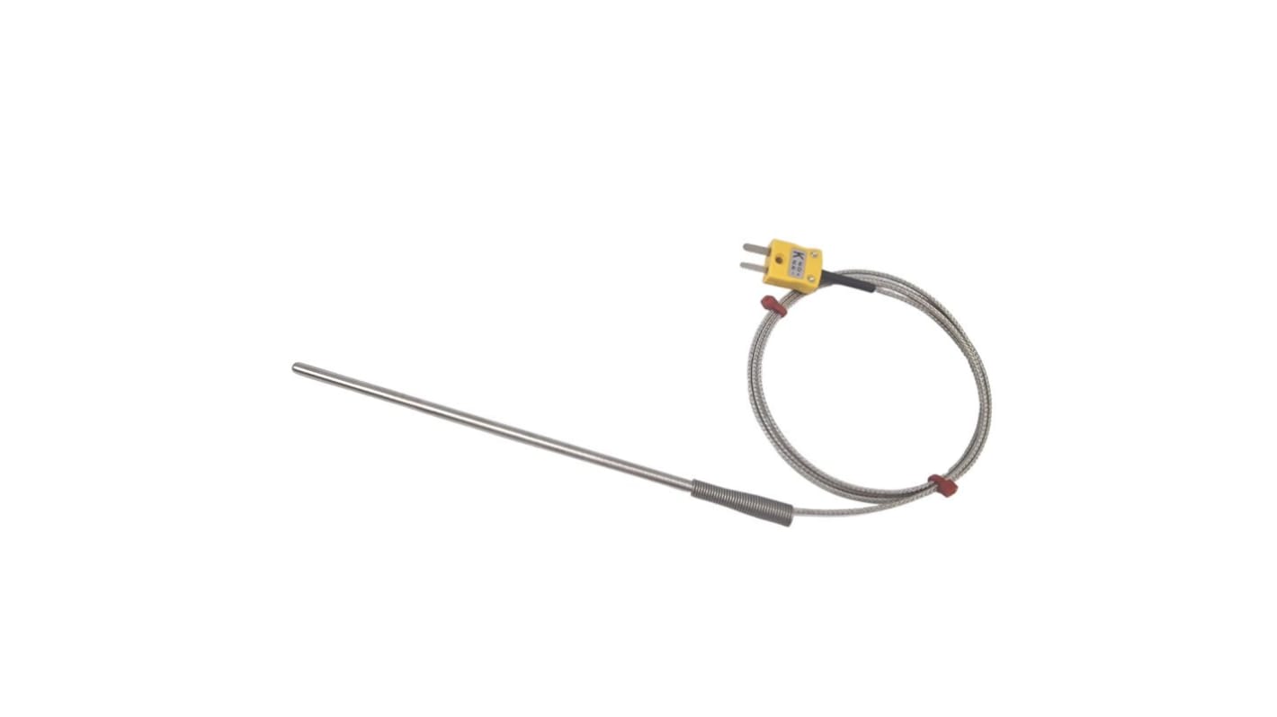 RS PRO Type K Heavy Duty Thermocouple 150mm Length, 4.5mm Diameter, -60°C → +350°C