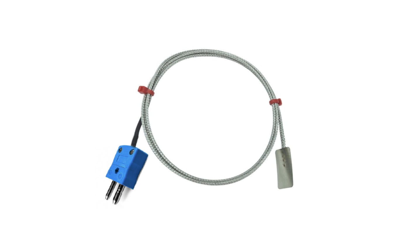 Termopar tipo K RS PRO, Ø sonda 13mm x 1m, temp. máx +350°C, cable de 1m, conexión Conector macho estándar