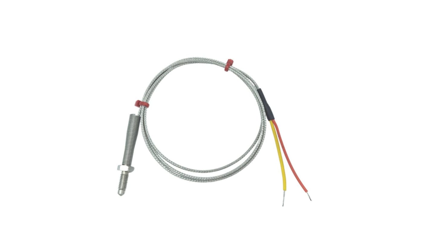 Termopar tipo K RS PRO, Ø sonda M6 x 1mm x 2m, temp. máx +350°C, cable de 2m, conexión Extremo de cable pelado