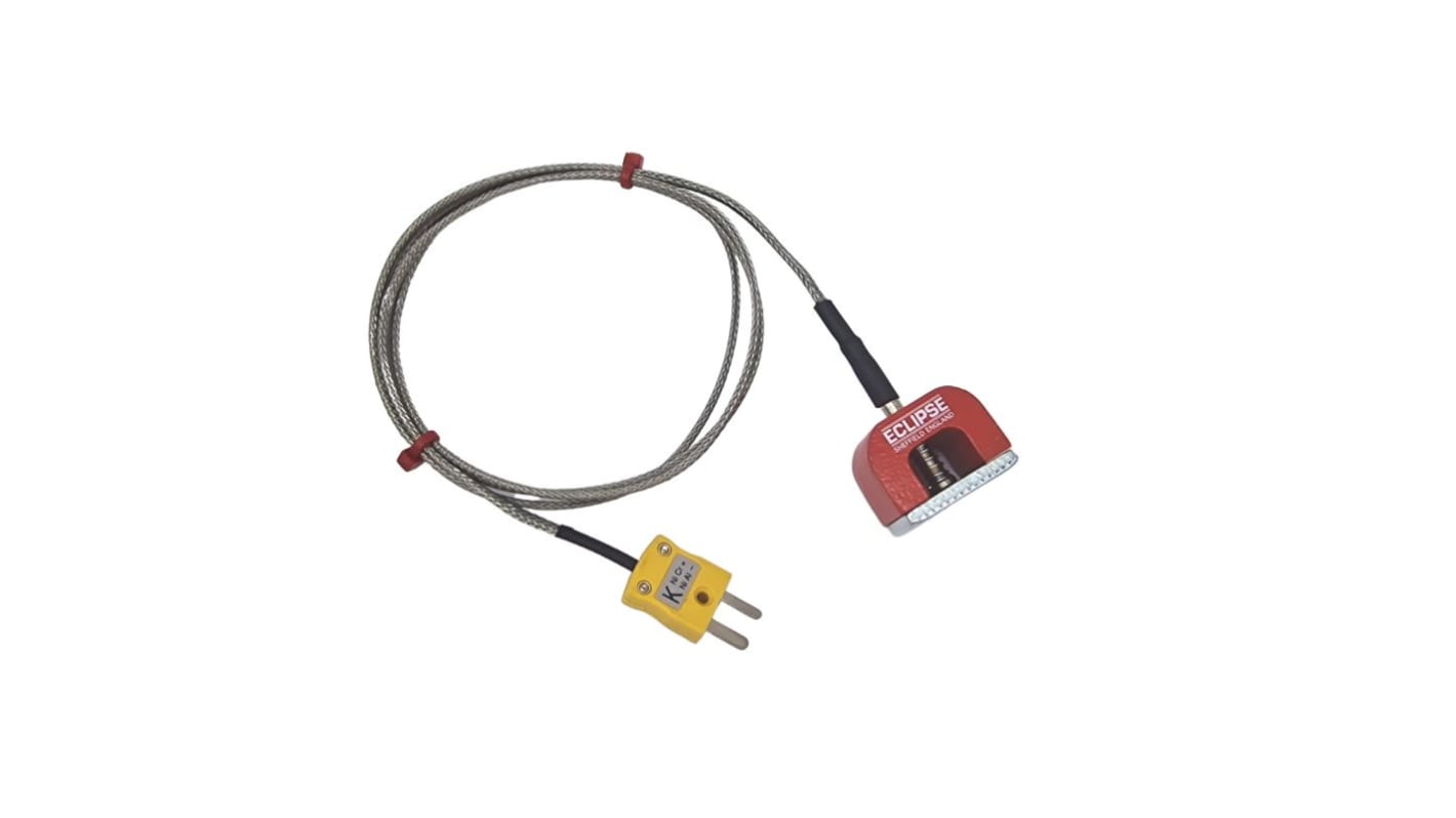 RS PRO Type K Horseshoe Magnet Thermocouple 2m Length, 20mm Diameter, -50°C → +250°C