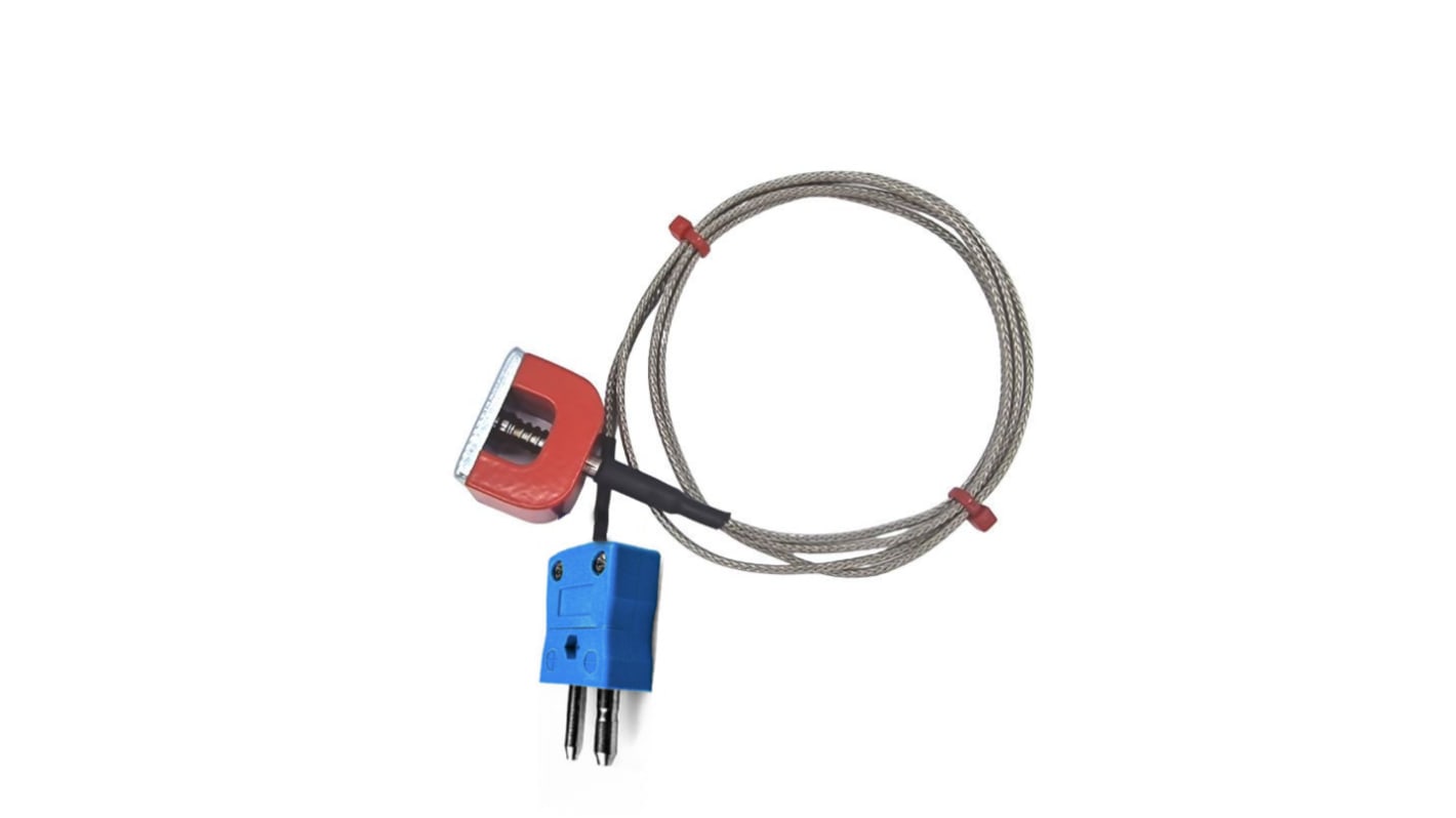 Termopar tipo K RS PRO, Ø sonda 20mm x 1m, temp. máx +250°C, cable de 1m, conexión Conector macho estándar