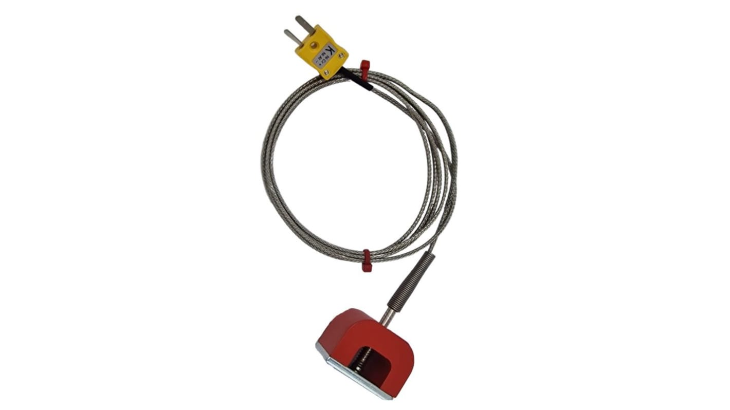 RS PRO Type K Horseshoe Magnet Thermocouple 1.5m Length, 25mm Diameter, -50°C → +250°C