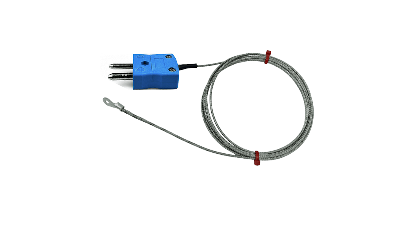 RS PRO Type K Washer Thermocouple 2m Length, 8mm Diameter → +350°C