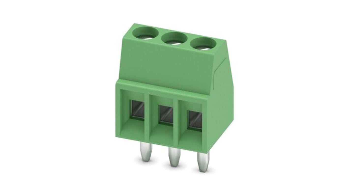 Morsettiera per circuito stampato Phoenix Contact Femmina a 3 vie, 1 fila, passo 2.54mm, Montaggio PCB