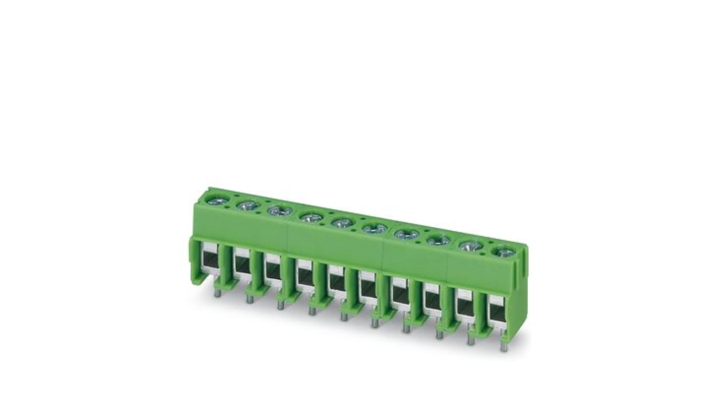 Phoenix Contact PT Series PCB Terminal Block, 6-Contact, 5mm Pitch, PCB Mount, 1-Row, Screw Termination