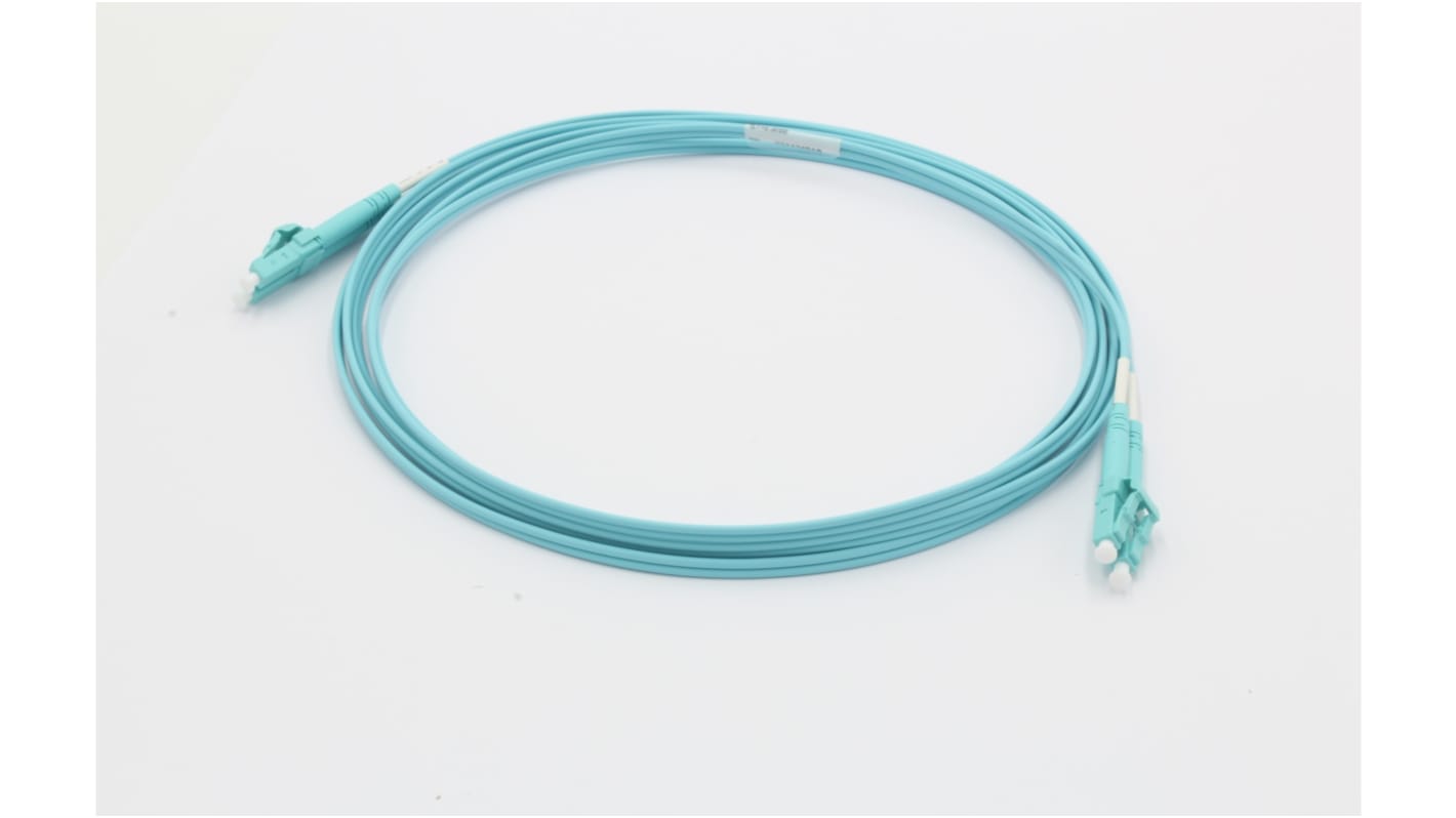 Cable de fibra óptica Molex Premise Networks OM3 de 2 núcleos, con A: LC, con B: LC, long. 1m Azul Claro