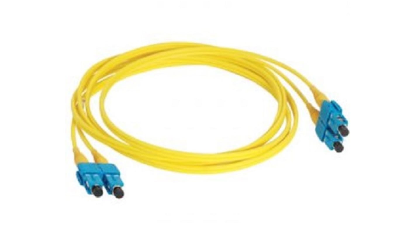 Cable de fibra óptica Molex Premise Networks OS2 de 2 núcleos, con A: SC, con B: SC, long. 1m Amarillo