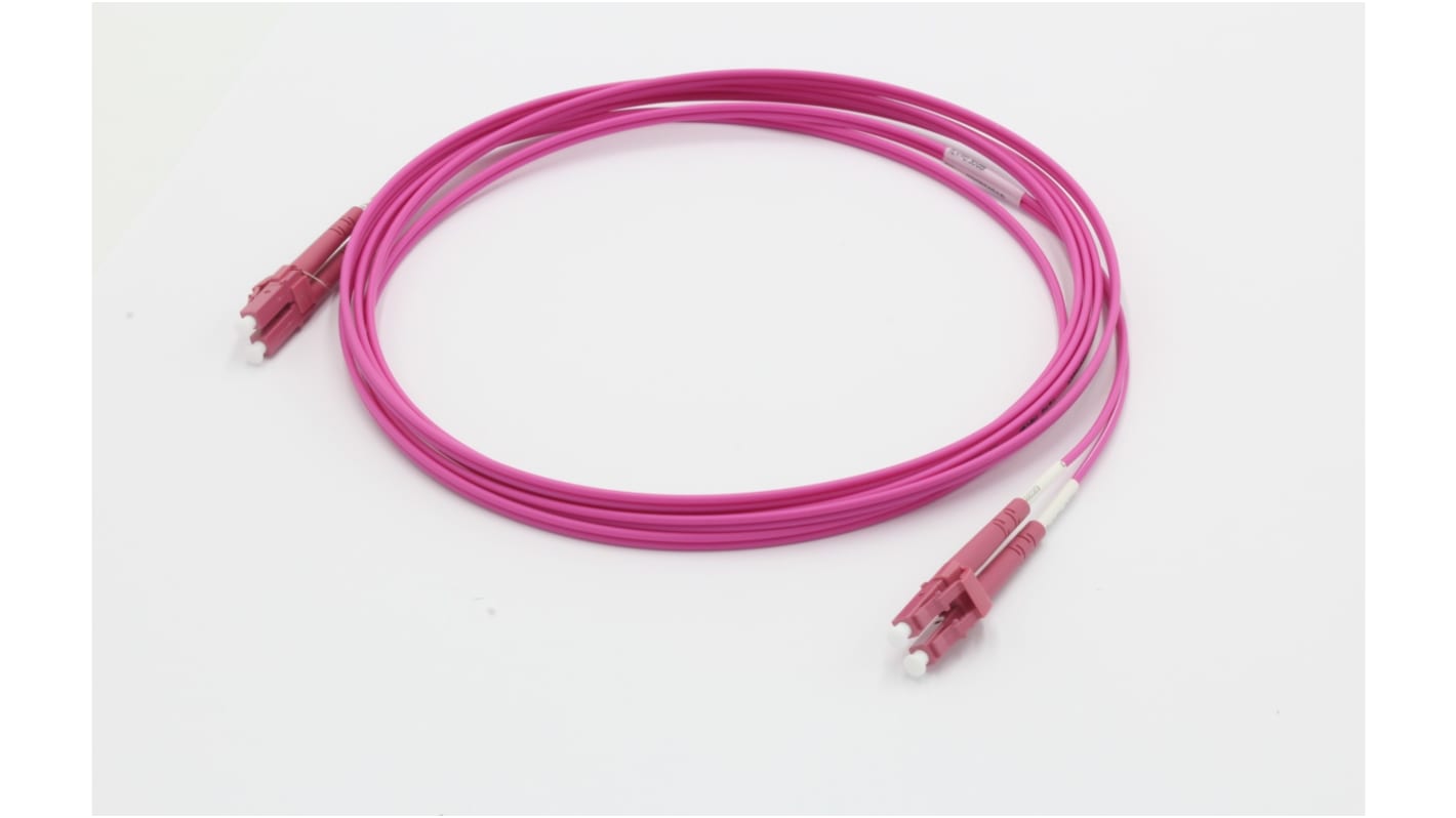 Cable de fibra óptica Molex Premise Networks OM4 de 2 núcleos, con A: LC, con B: LC, long. 3m Azul Claro