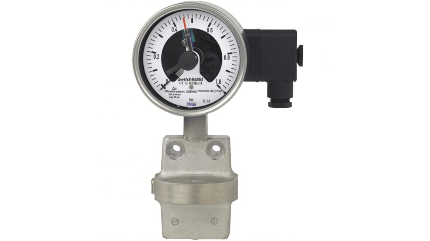 WIKA G 1/2 Analogue Pressure Gauge 2.5bar Bottom Entry, 48643892, 0bar min.