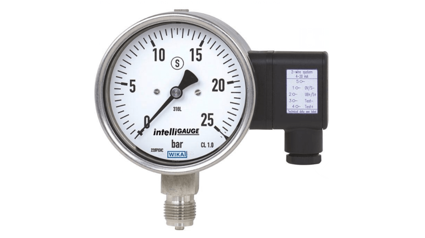 WIKA G 1/2 Analogue Pressure Gauge 400bar Bottom Entry, 48667254, 0bar