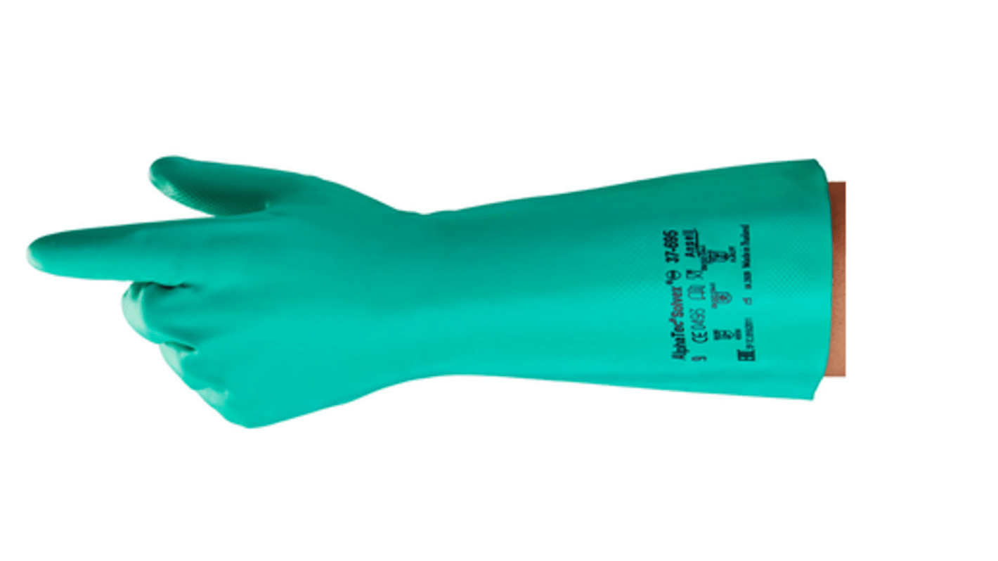 Gants de manutention Ansell AlphaTec taille 7, Résiste aux produits chimiques, Vert