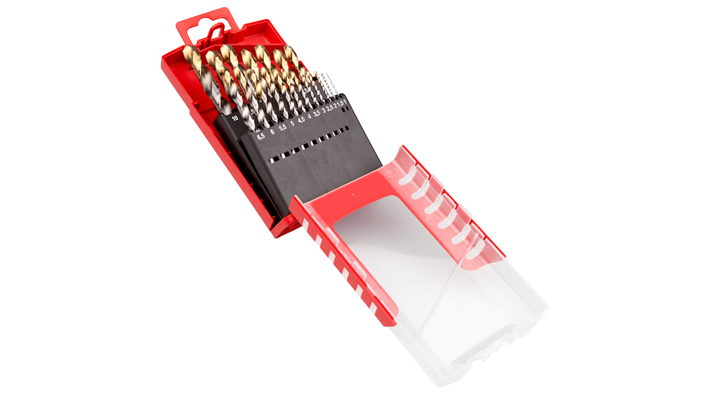 A087201 Dormer 19Piece Jobber Drill Set for MultiMaterial, 10mm Max