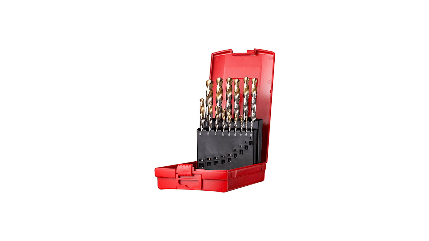 A09520 Dormer 15Piece Jobber Drill Set for MultiMaterial, 1/2in Max