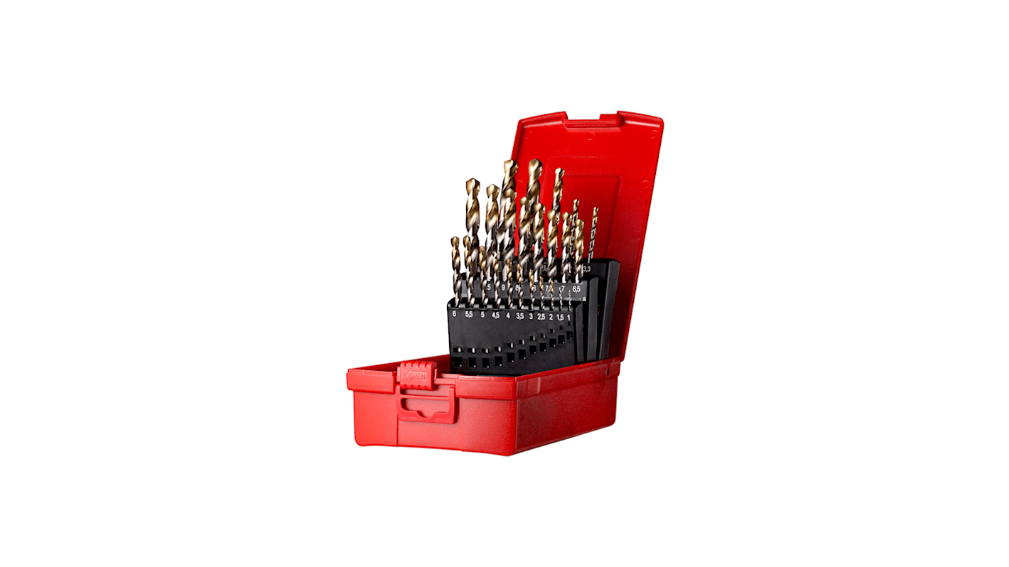 Dormer 24-Piece Jobber Drill Set for Multi-Material, 10.5mm Max, 1mm Min