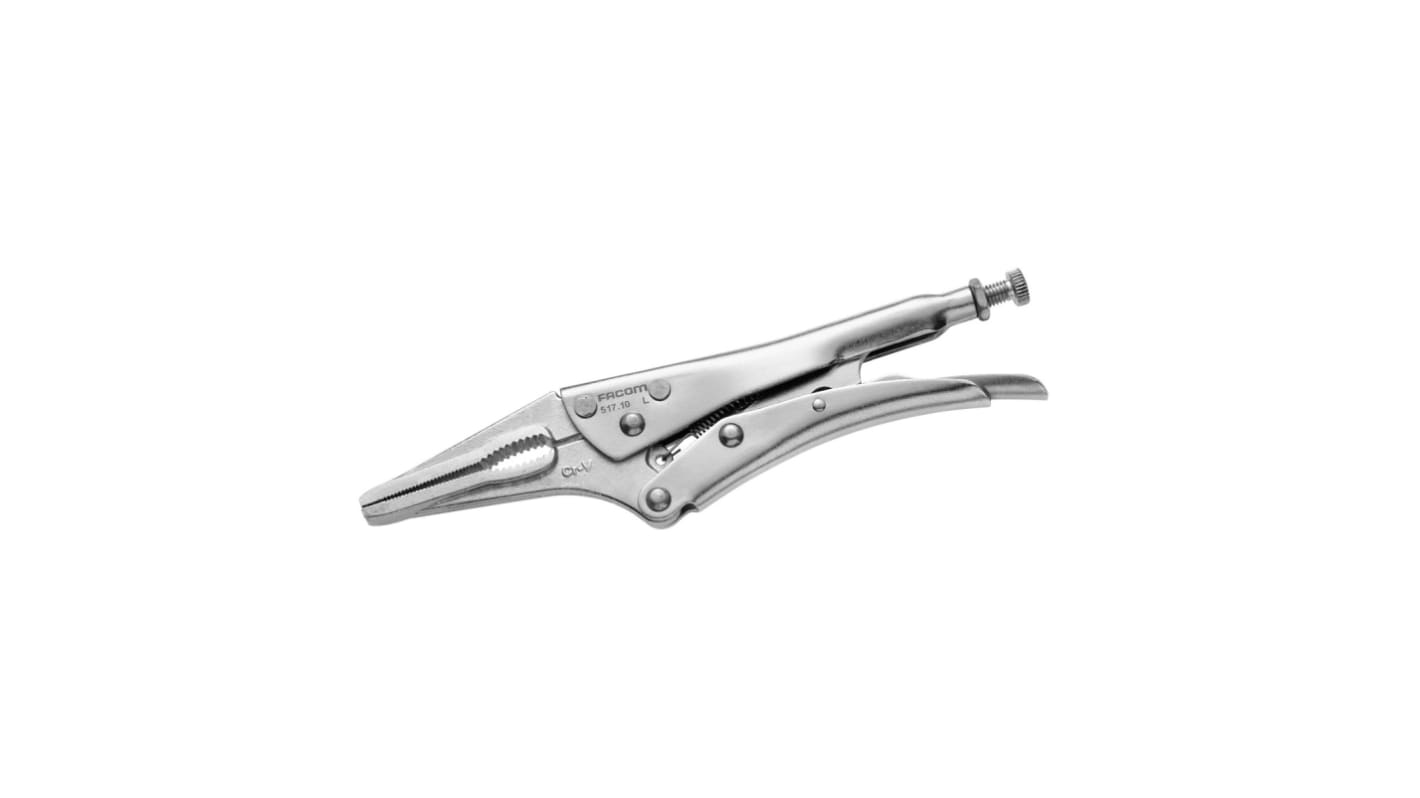 Facom 517.1 Long Nose Pliers, 235 mm Overall, Straight Tip, 80mm Jaw