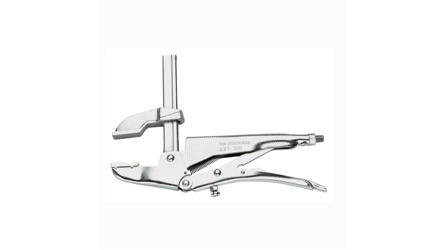 Facom 521.1 Locking Pliers, 260 mm Overall, Angled Tip, 65mm Jaw