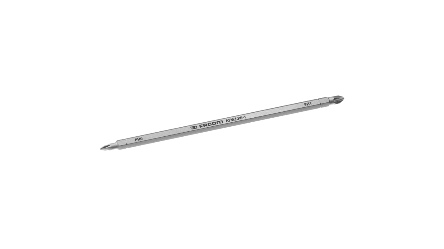 Facom Phillips Reversible Screwdriver Blade, PH0, PH1 Tip