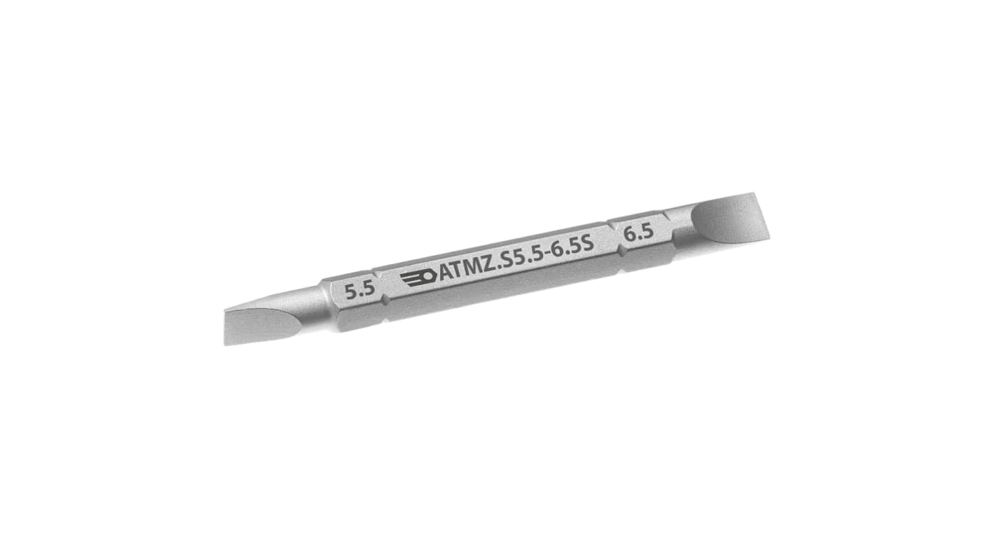 Facom Slotted Reversible Screwdriver Blade, Slotted 5.5 → 6.5 Tip