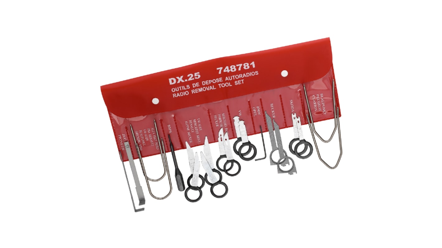 KIT 20 OUTILS POUR DEMONTAGE DEPOSE AUTO RADIOS