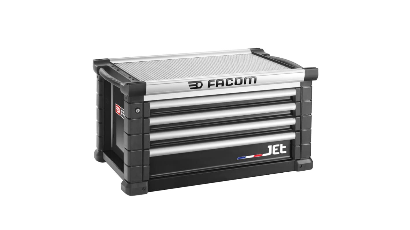 Facom 4 drawer Aluminium Tool Chest, 500mm x 575mm x 814mm