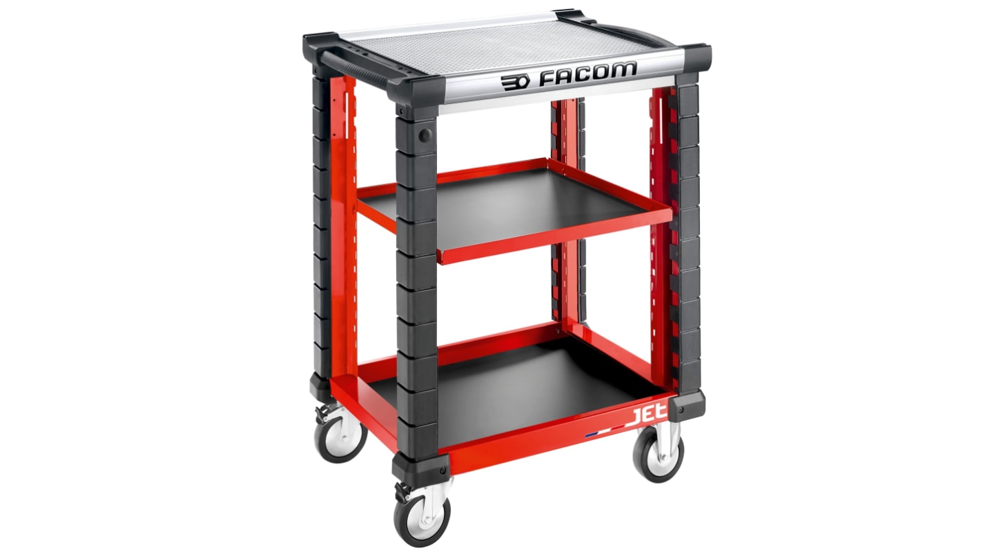 Facom Aluminium Wheeled Tool Trolley, 1.01m x 575mm x 814mm