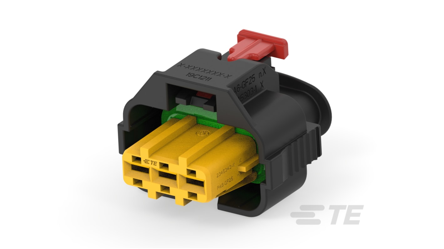 TE Connectivity AMP MPC 2.8  Automotive, Kfz-Steckverbinder, Buchse, Buchse, 3-polig, Schwarz / 1-reihig, Ø5mm