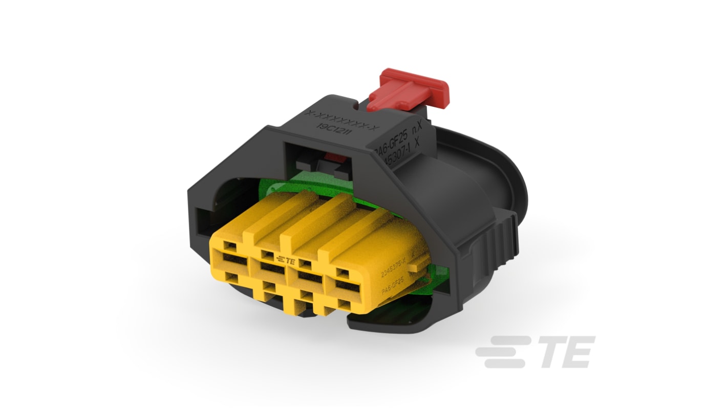 Connettore automotive TE Connectivity, Femmina, 4 vie, file, Montaggio su cavo