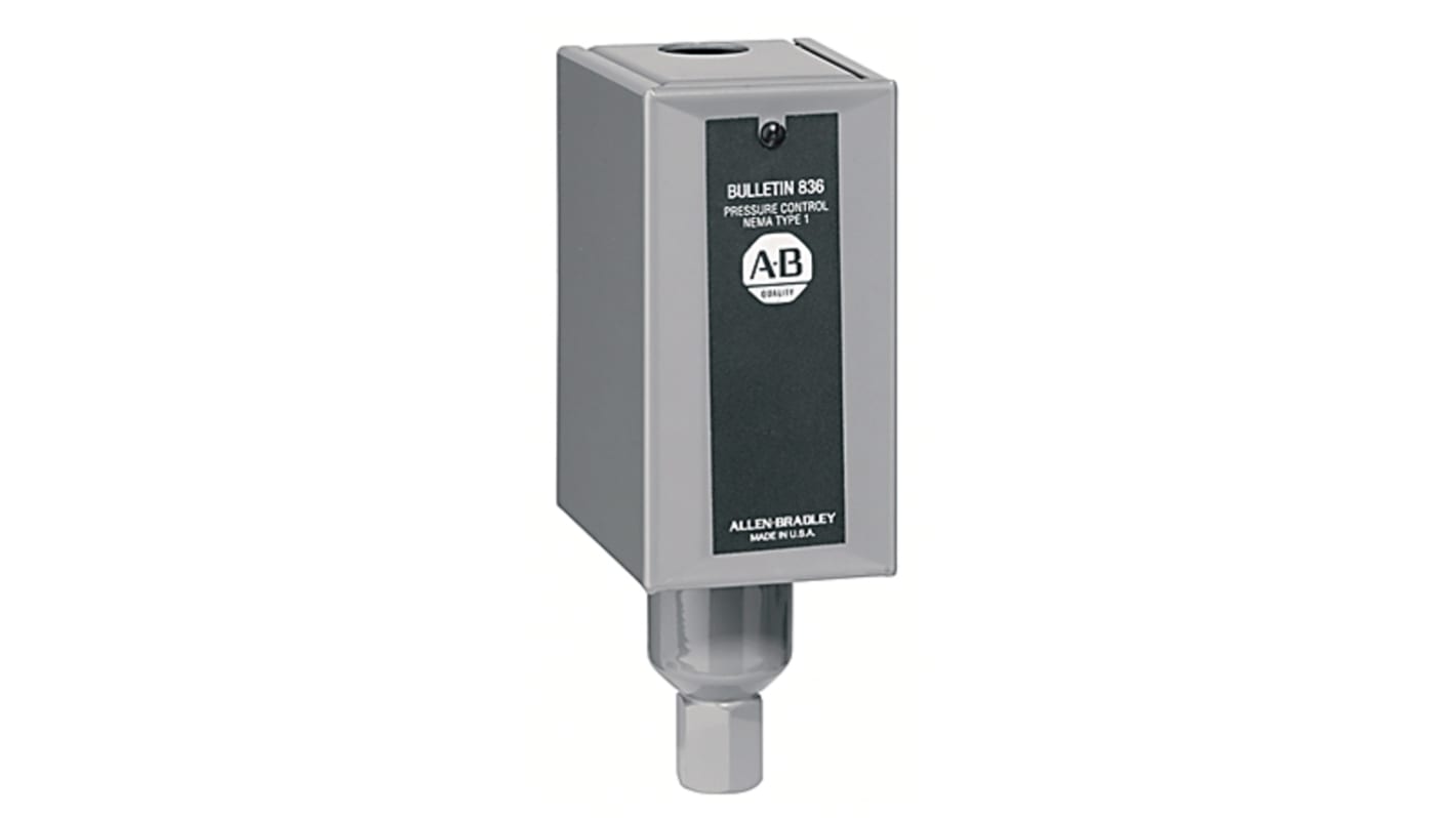 Rockwell Automation 836 Series Series Pressure Switch, 2.5psi Min, 300psi Max, Adjustable Differential Reading