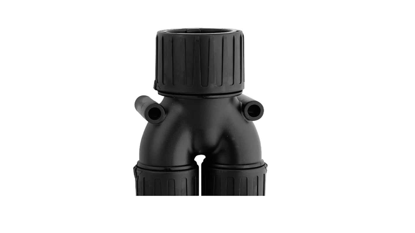 Racor para conducto Flexicon, Reductor de Nylon Negro, tamaño nom. 28mm, rosca 23mm