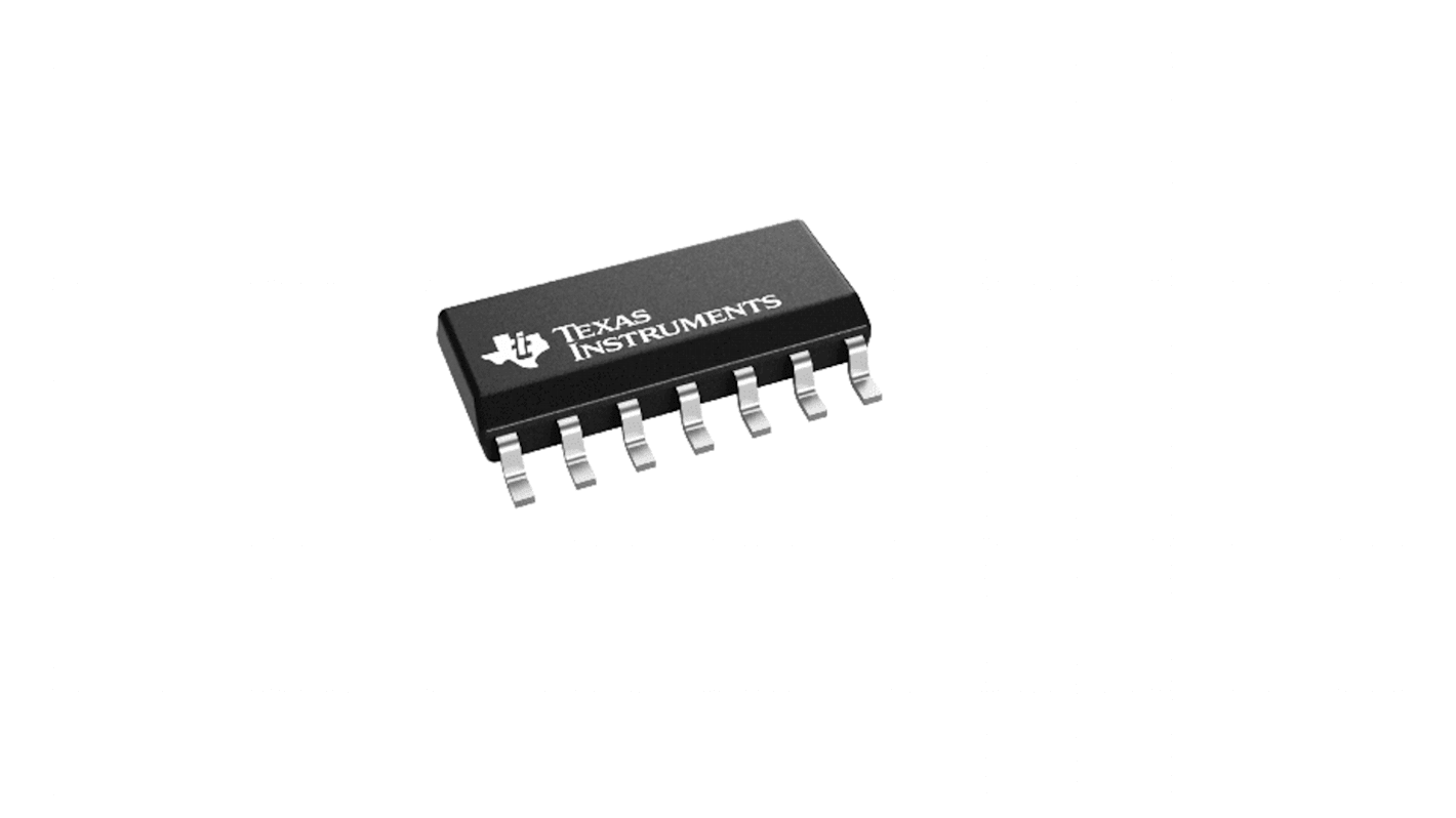 Amplificateur opérationnel Texas Instruments, montage Traversant, alim. Simple, Double, PDIP Quad 4 14 broches