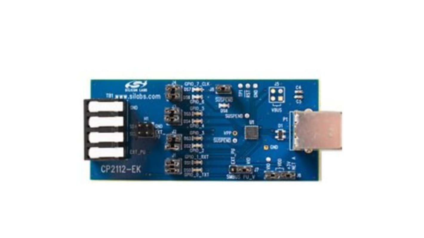 Kit de evaluación USB a UART Silicon Labs CP2112EK