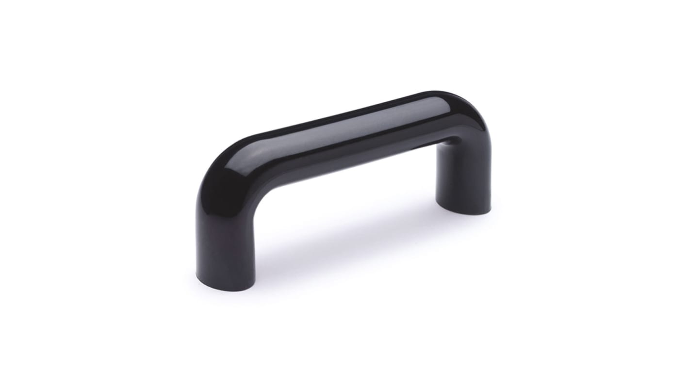138121 Elesa Gloss Black Brass Handle 54 mm Height, 30mm Width, 138mm