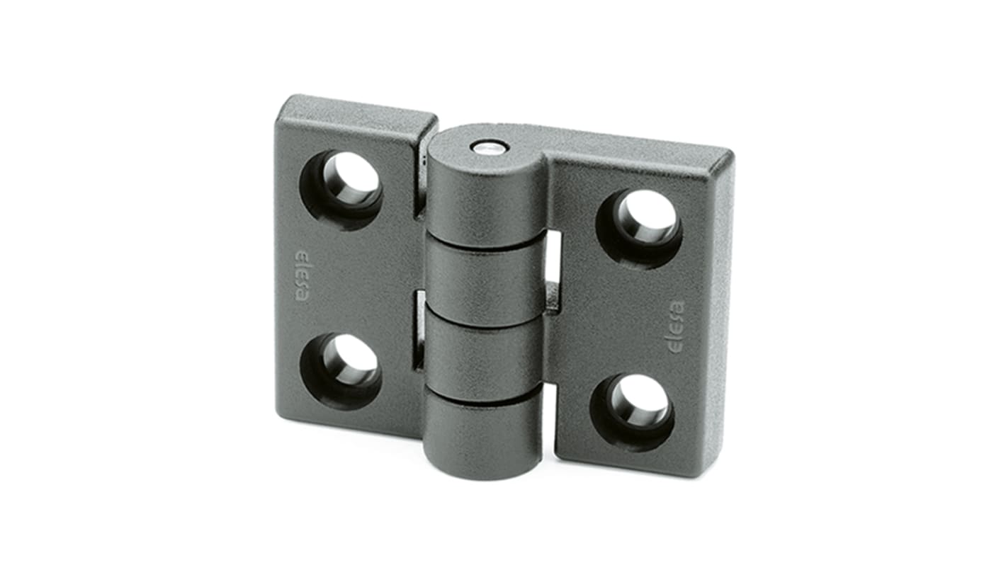 Elesa PA Butt Hinge with a Fixed Pin, Screw Fixing, 50mm x 69.5mm x 19.5mm