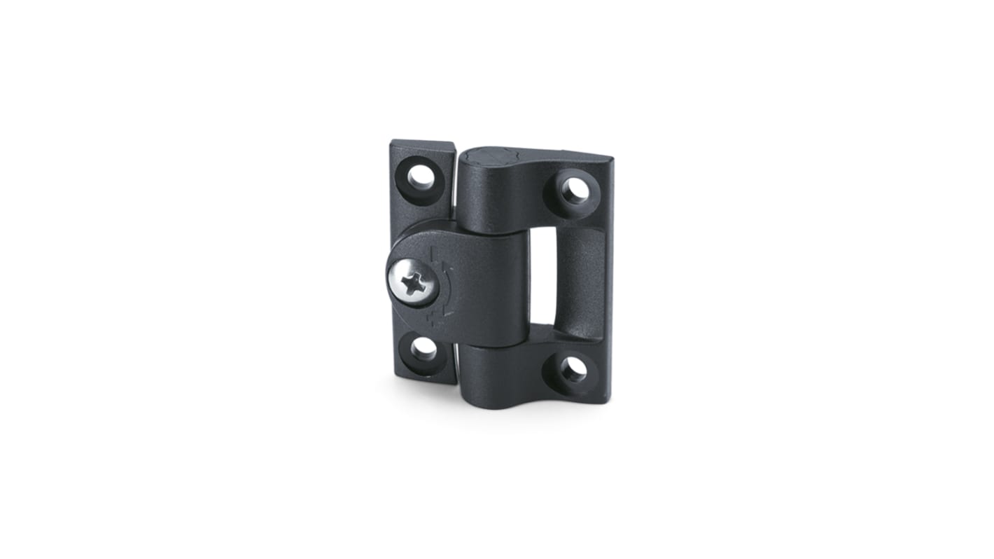 Elesa POM Friction Hinge with a Plastic Pin, Screw Fixing, 43mm x 36.5mm x 14mm